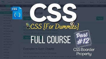 CSS Full Course 12 - How to use CSS Border Property | Create Border in CSS | W3Schools CSS Tutorial