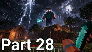 Minecraft Invincible creature Herobrine Tried to kill me | gameplay walkthrough | part 28. #fyp