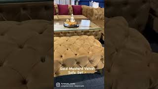 Gold Mustard Velvet Sofa Set✨👉🏻Customise in any colour📍5/2 Infinity Drive, Truganina, Vic, 3029