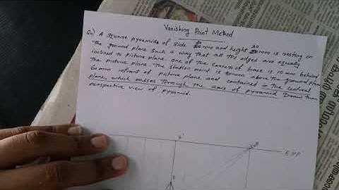 Vanishing point method (briefly explained )square pyramid