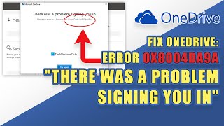 [fix] onedrive error: 0x8004da9a - 