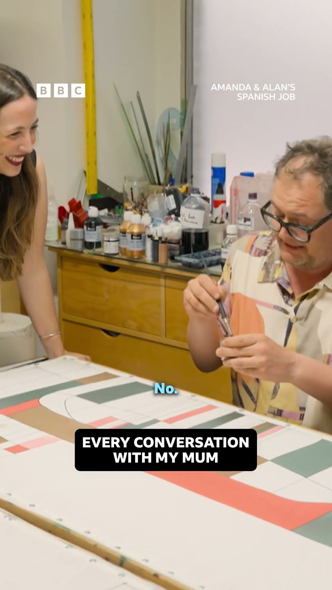 Nobody’s impressed with Alan’s painting - BBC