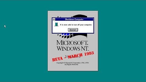 Windows NT 3.1 Startup and Shutdown Screen Evolution
