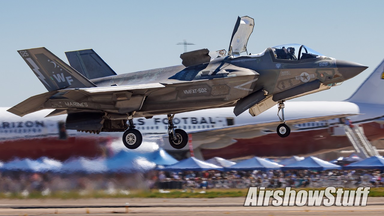 In the Box! USMC F-35B Lightning II Hover and Aerobatic Demo