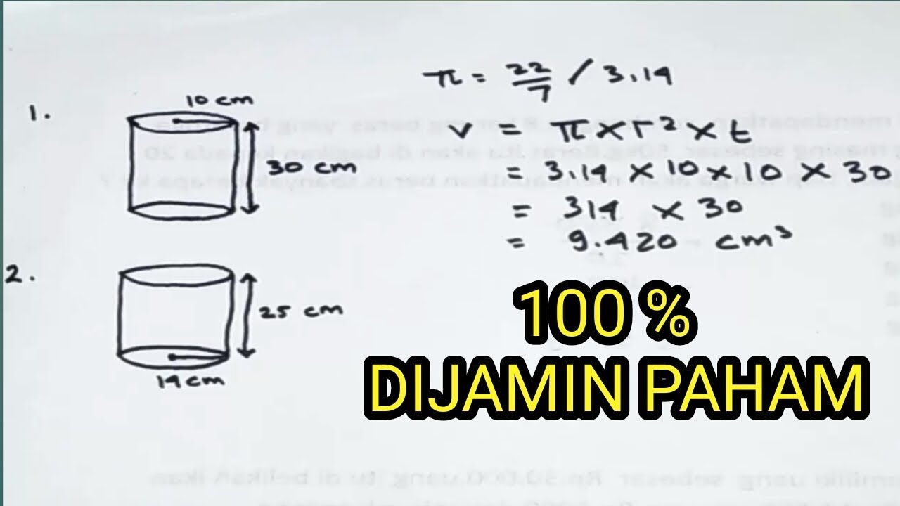 Rumus Volume Tabung