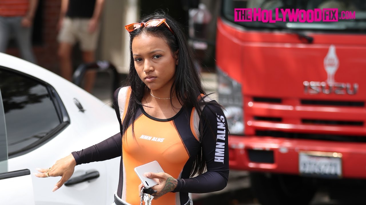 Karrueche Tran Stops By Kate Somerville Spa Before Dinner At Il Pastaio