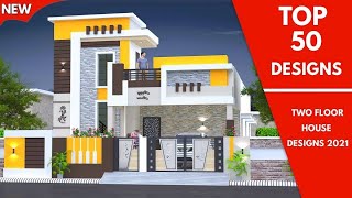 Top 40 Modern 2 Floor House Front Elevation Designs 2021 | Double Floor Small Home Front