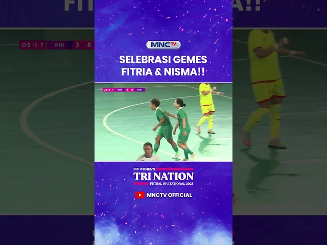 GEMES! Selebrasi Fitria u0026 Nisma!! #Shorts #PFFWomensTrination2023 #FutsalWomenIndonesia class=