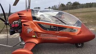 Gyroplane rotor blade testing by a Greg Spicola at Zephyrhills Florida