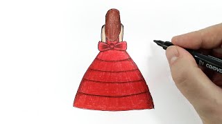 Легкий рисунок девушки в платье