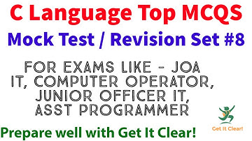 C Language MCQs Practice set 8 - Top MCQs | Computer Operator | HPSSC | for Post Code 903