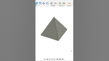 Pyramid with square base in fusion 360 || PRROBOTICS #Shorts