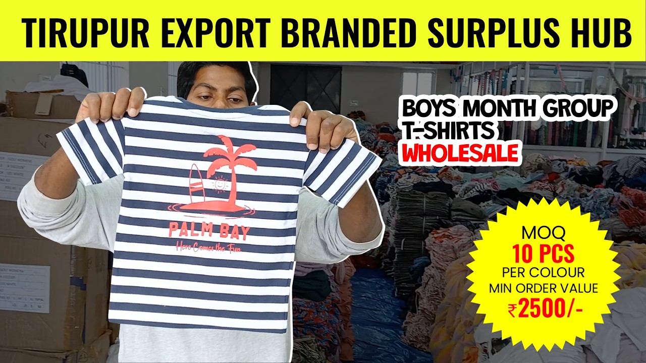 Boys Month Group T-Shirts Wholesale | Export Surplus | Tirupur Branded Clothing