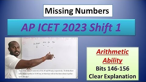 AP ICET 2023 SHIFT 1 Bits 146-156