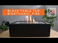 Black Table Top Bioethanol Fire | Bio Fireplace Group