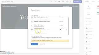 Publishing and Security with Google Sites