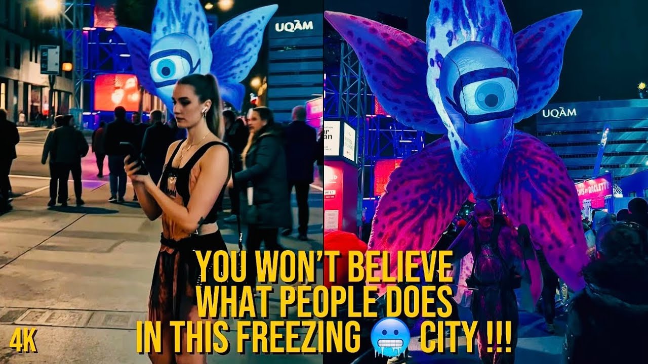 4K FREEZING WALK SLEEPLESS NIGHT MONTREAL WINTER 2026!!!