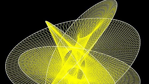 Modified Lissajous curve stitching animation, mathematical line art, code for the animation. #shorts