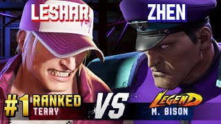 Sf6 Leshar Ranked Terry Vs Zhen M.bison High Level Gameplay