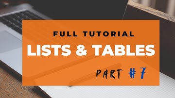 Lists & Tables | Part 7 | HTML & CSS CRASH COURSE || Full Tutorial .
