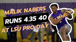 LSU WR Malik Nabers runs a 4.35 at Pro Day