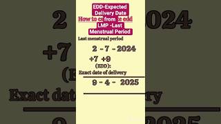 how to calculate expected date of delivery/EDD#lhv #nursing #healthcare #obstetrics #shorts#viral