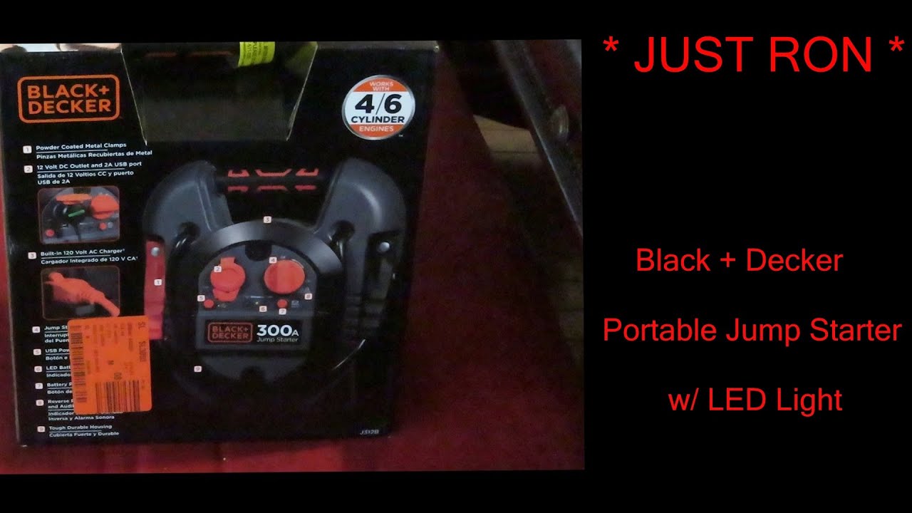 Black & Decker Portable Jump Starter with LED Light J312B BLACK+