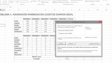 Problema 3 Metodo Húngaro Solver
