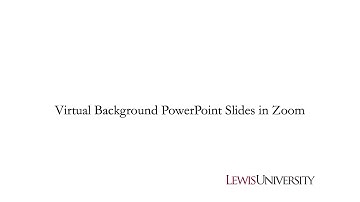 Virtual Background PowerPoint Slides in Zoom
