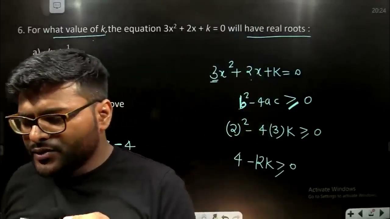 For What Value Of K the Equation 3x2 2x K 0 Will Have Real Roots for-what-value-of-k-the-equation-3x2-2x-k-0-will-have-real-roots