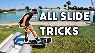 Learn ALL SLIDE Tricks on your Wakeboard on a Feature / Rail