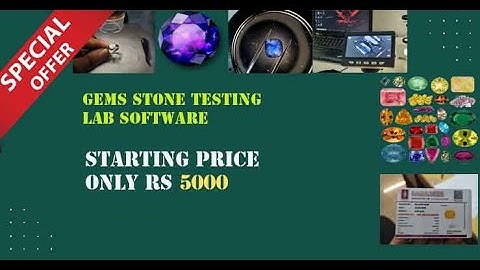 Gemstone Testing Lab Software ( Start with RS-5000 only )