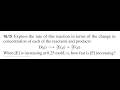 Express the rate of this reaction in terms of the change in concentration of each of the reactants a