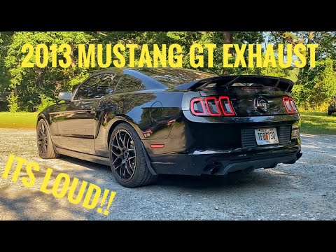 2013 Mustang GT Muffler delete V.S Muffler + resonator delete - YouTube