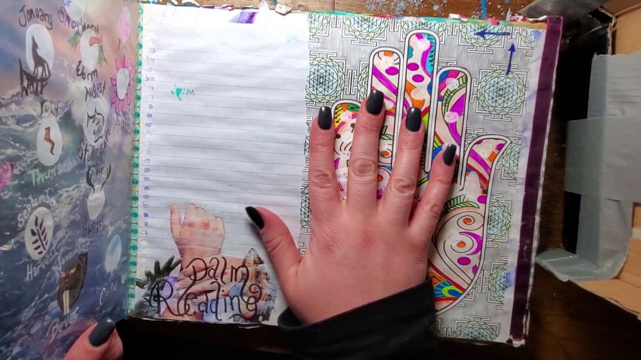 First Book of Shadows / Grimoure tour - Witch Art Scrapbook of Magick