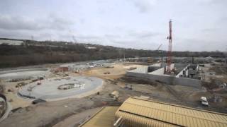 Time lapse video showing construction work at Yorkshire Water's Blackburn Meadows Site, Sheffield