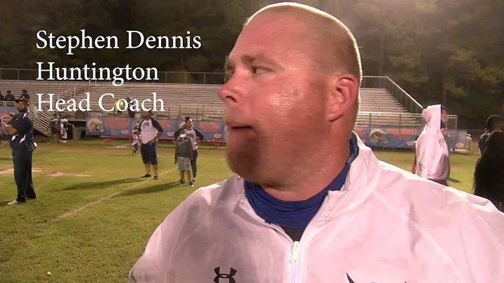 Huntingtons Stephen Dennis after 36-34 win against...