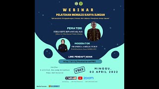 WEBINAR PELATIHAN MENULIS KARYA ILMIAH