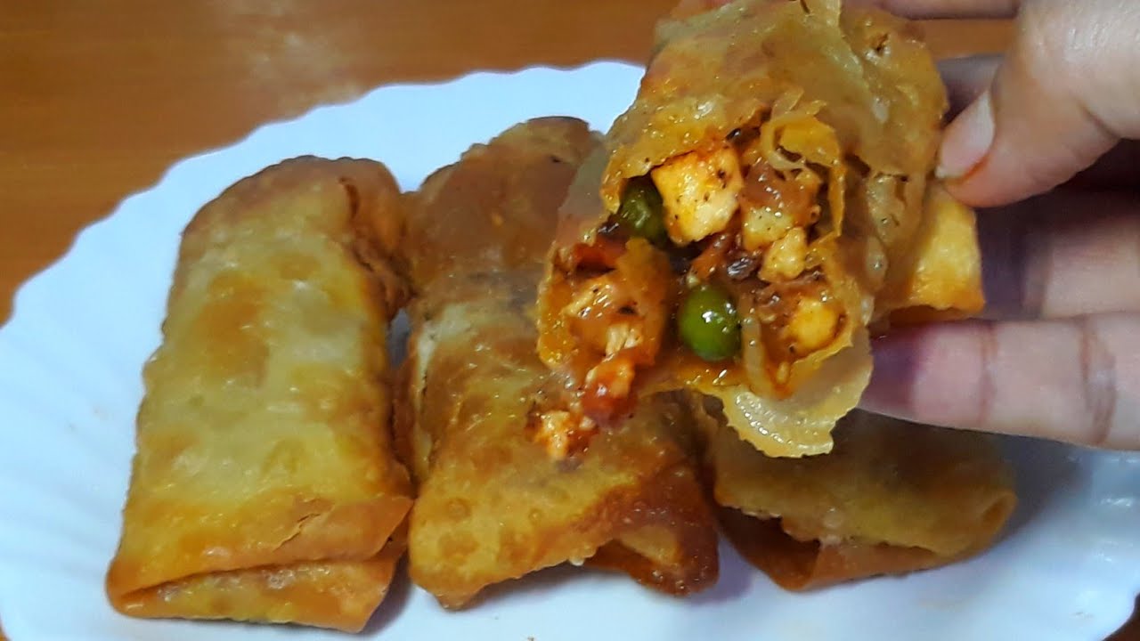 Paneer Spring RollsVeg Spring RollsVegetable Spring Roll with