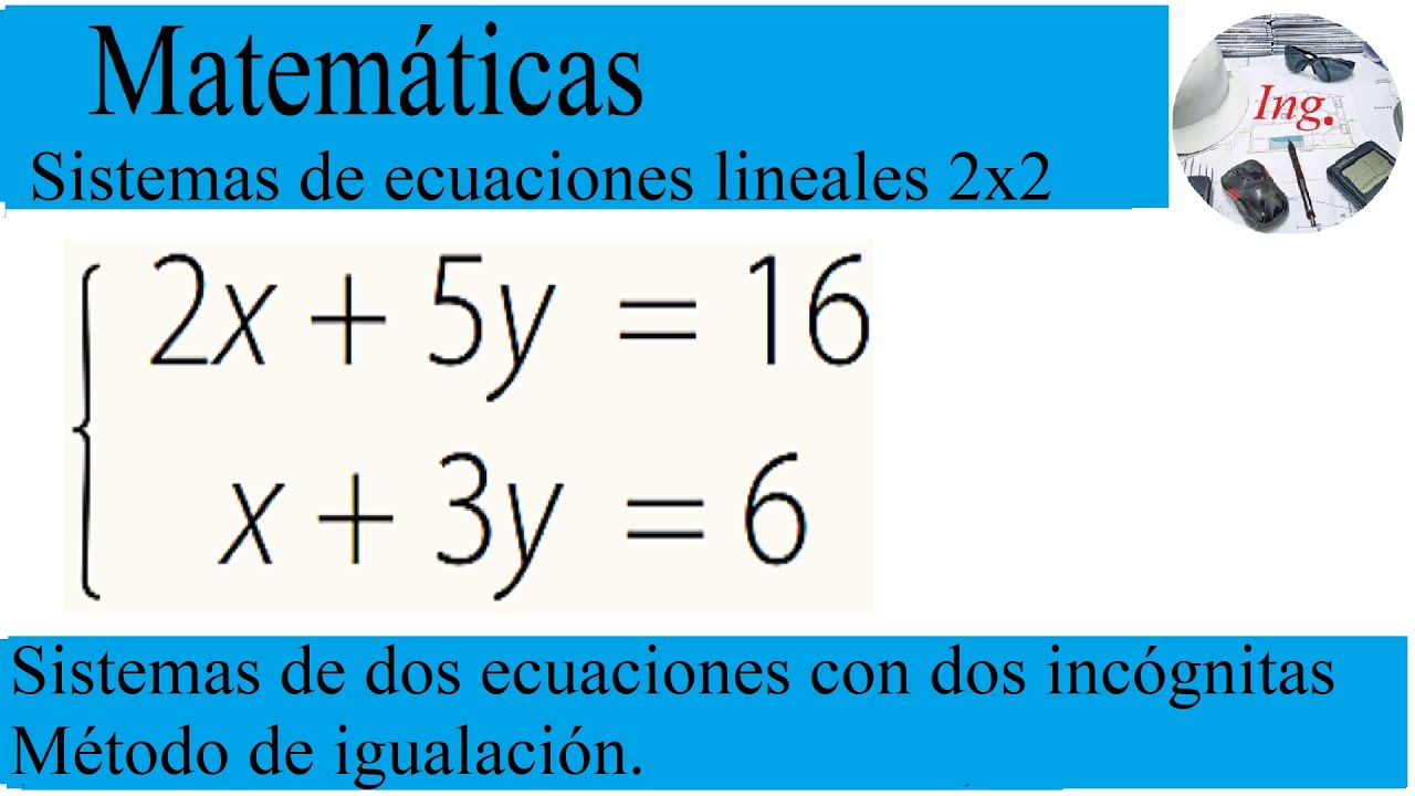 Sistema de ecuaciones lineales con dos incógnitas - método de