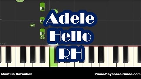 Adele Hello Easy Piano Tutorial - Right Hand - How To Play - Notes