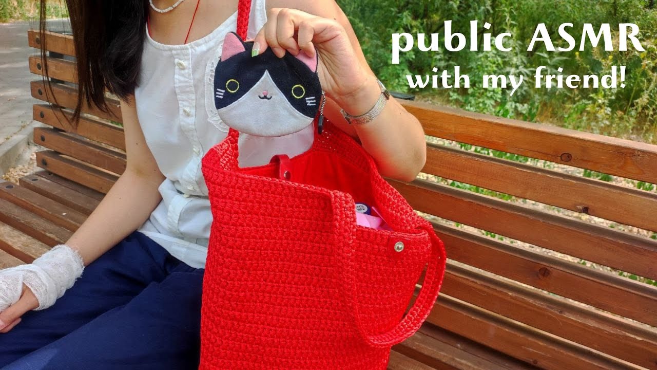 what's in her purse? 👜 public lofi ASMR