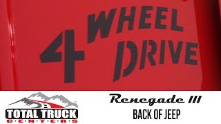 Renegade III Walkaround: Back of the Jeep