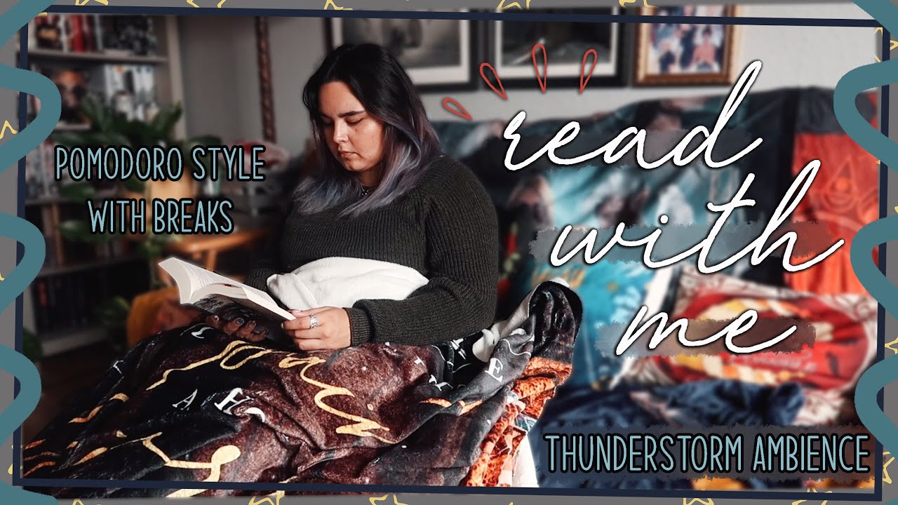 Read With Me // 2 Hours of Pomodoro Sprints With Thunder & Rain Ambience // ASMR Rooms