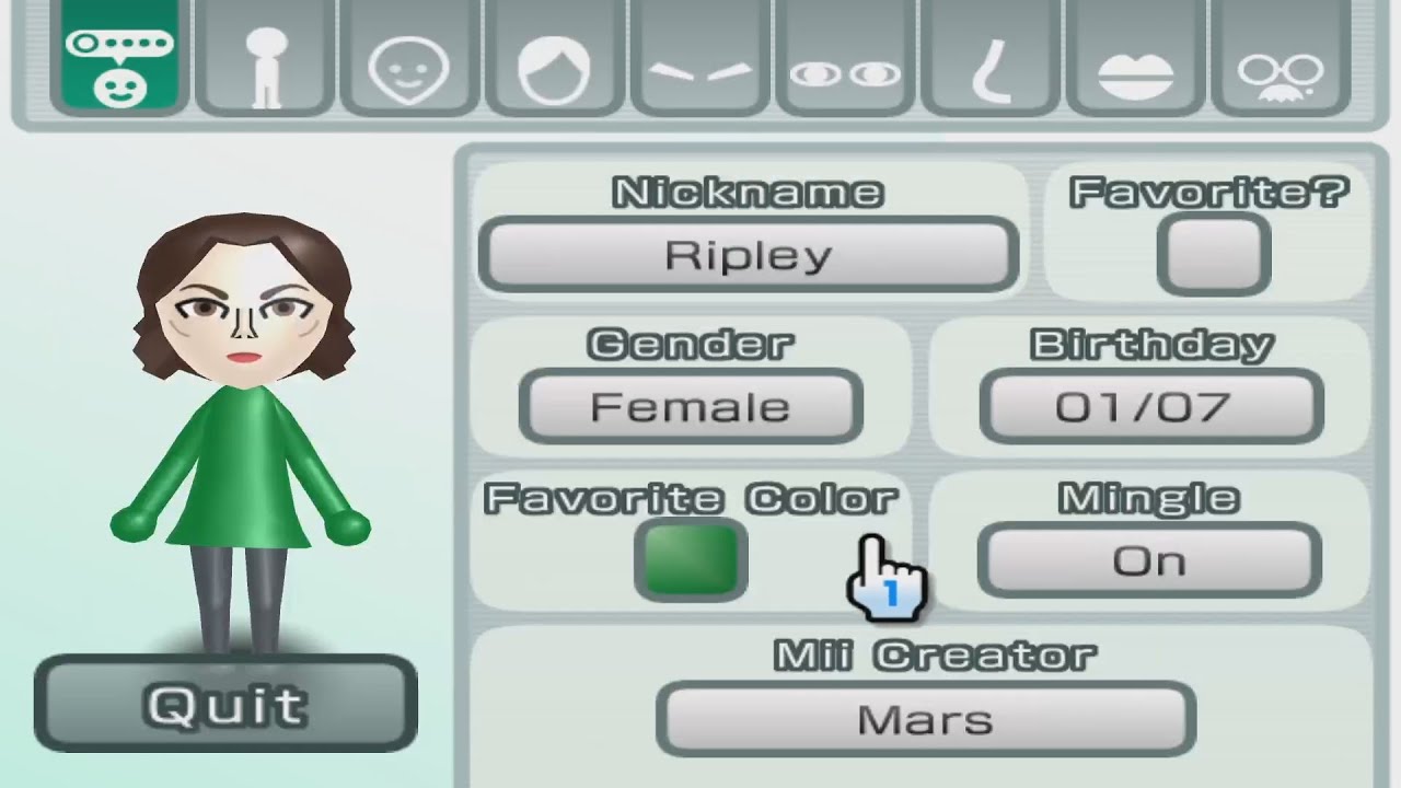 mii ページ Ellen Ripley - Alien - Mii 3277 - YouTube