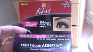 Kiss Strip Eyelash Adhesive Reviewtutorial