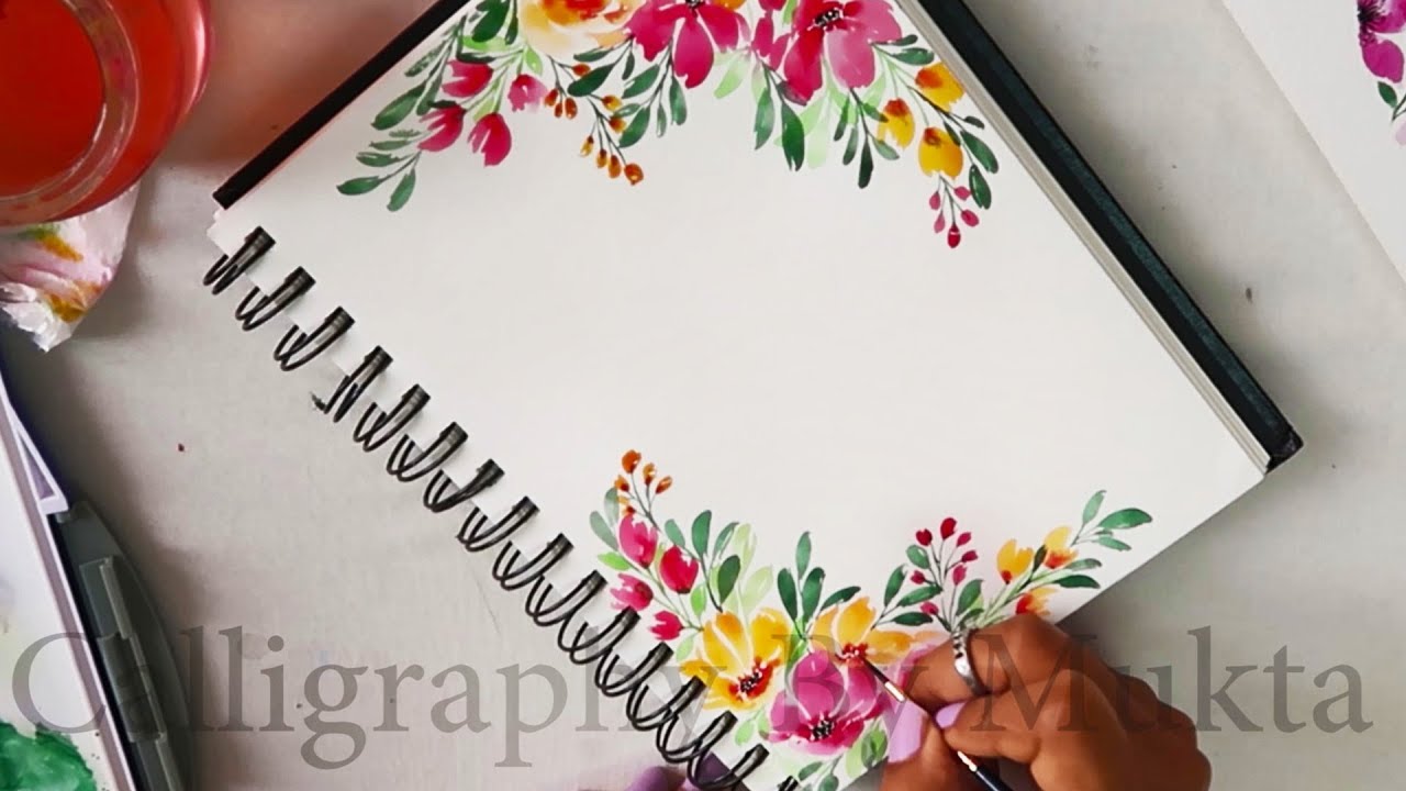 Paper Border Design + Hand Lettering / Hand Painted DIY ...