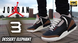 JORDAN 3 DESSERT ELEPHANT DETAILED REVIEW & ON FEET W/ LACE SWAPS!!