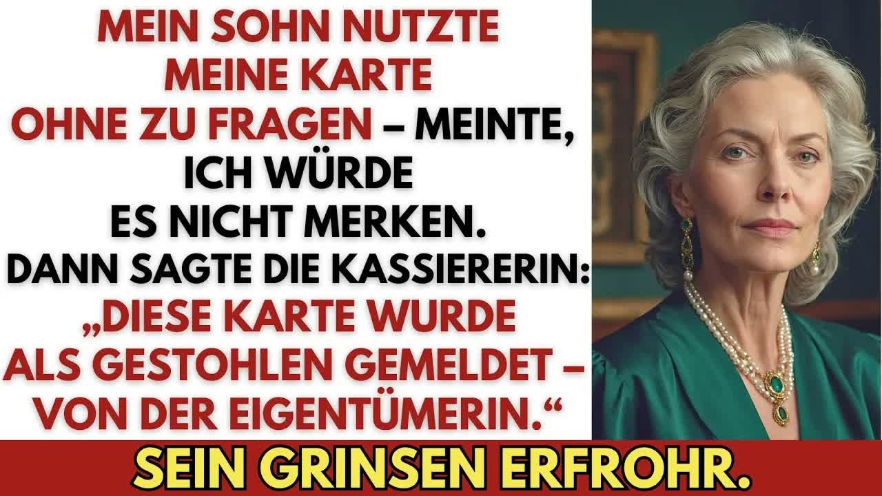 „Schau, ich hab Mamas Karte – lass uns ihr Geld ausgeben“, sagte mein Sohn  Bis das System stopp