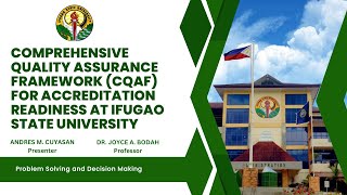 Comprehensive Quality Assurance Framework CQAF